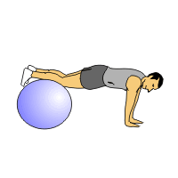 pull ins using exercise ball